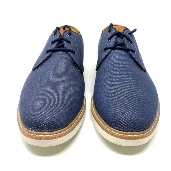 Florsheim Highland Plain Toe Canvas Oxford Navy - Picture 5 of 8